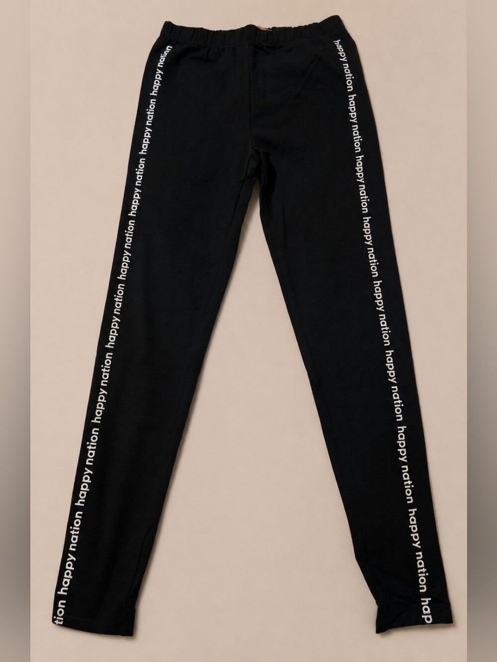 Happy Nation by Victoria’s Secret NWT Black Logo Leggings Girls L/12